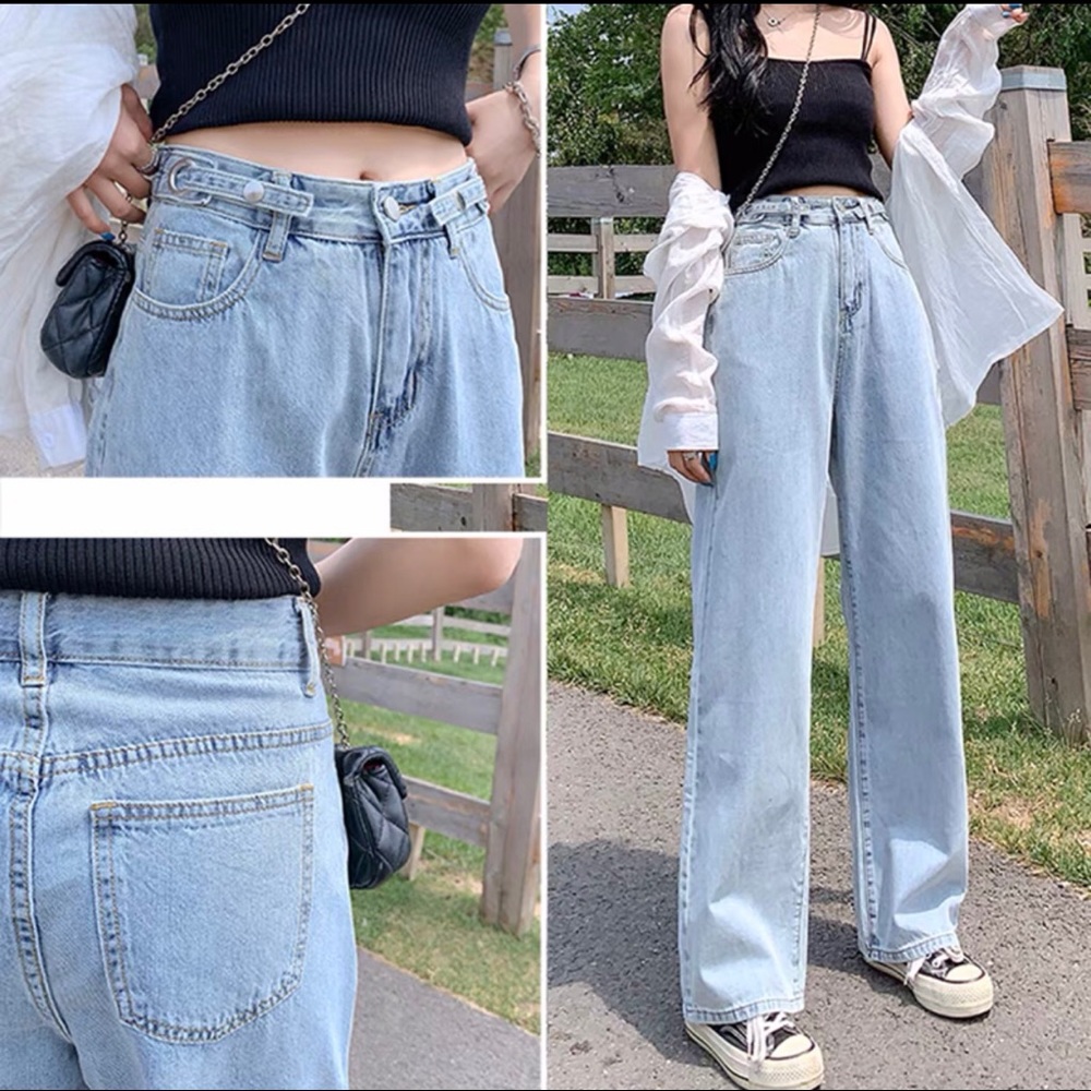 Women Light Blue Mom Jeans